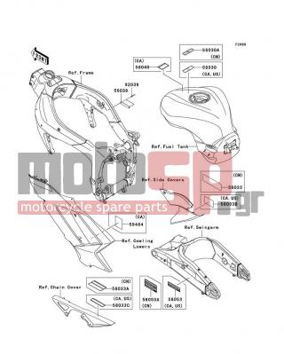 KAWASAKI - NINJA® ZX™-6R 2008 - Body Parts - Labels
