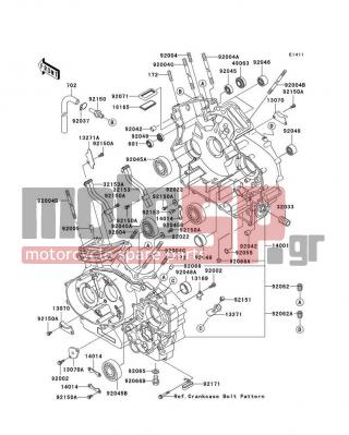 KAWASAKI - VULCAN® 1600 NOMAD™ 2008 - Κινητήρας/Κιβώτιο Ταχυτήτων - Crankcase - 92046-1292 - BEARING-NEEDLE,HK1212V11