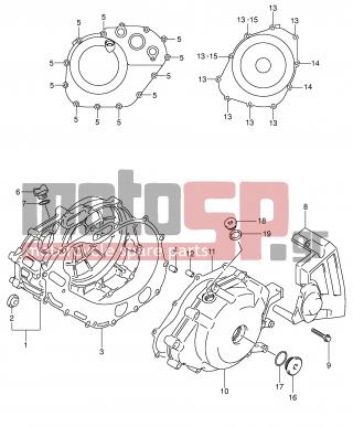SUZUKI - SV650 (E2) 2003 - Κινητήρας/Κιβώτιο Ταχυτήτων - CRANKCASE COVER - 04211-09149-000 - PIN