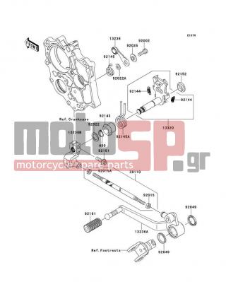 KAWASAKI - CANADA ONLY 2007 - Engine/Transmission - Gear Change Mechanism - 13236-0094 - LEVER-COMP,POSITION