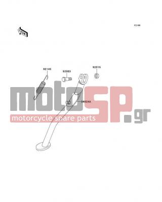 KAWASAKI - KLX250S 2007 -  - Stand(s) - 34024-1311-458 - STAND-SIDE,P.SILVER