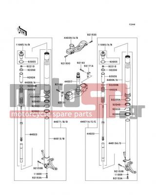 KAWASAKI - NINJA® ZX™-10R (EUROPEAN) 2007 -  - Front Fork - 11009-1325 - GASKET,PIPE-COMP-SUSP