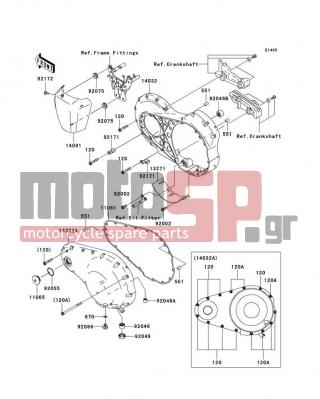 KAWASAKI - VULCAN 2000 CLASSIC 2007 - Engine/Transmission - Left Engine Cover(s) - 670D1508 - O RING,8MM