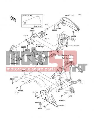 KAWASAKI - VULCAN 2000 CLASSIC 2007 - Εξωτερικά Μέρη - Side Covers/Chain Cover - 14091-0237 - COVER,SIDE COVER,CNT