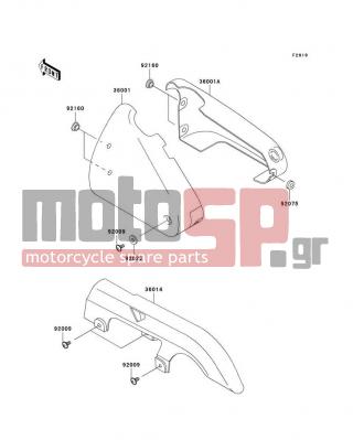 KAWASAKI - VULCAN 500 LTD 2007 - Body Parts - Side Covers/Chain Cover - 36001-1559-H8 - COVER-SIDE,LH,EBONY