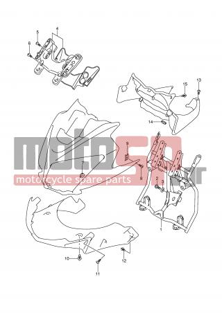 SUZUKI - DL650A (E2) ABS V-Strom 2007 - Body Parts - COWL BODY INSTALLATION PARTS - 09139-05064-000 - SCREW, SIDE