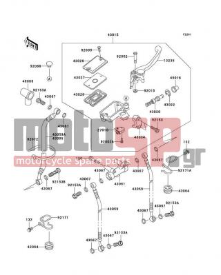KAWASAKI - CONCOURS 2006 -  - Front Master Cylinder - 92153-0628 - BOLT,OIL,L=37