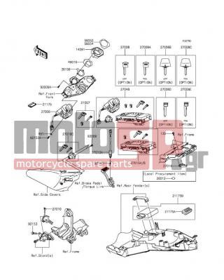 KAWASAKI - CONCOURS®14 ABS 2015 -  - Ignition Switch/Locks/Reflectors - 27010-0064 - SWITCH,SIDE STAND