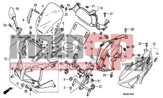 HONDA - CBF600SA (ED) ABS BCT 2009 - Body Parts - COWL - 90114-MCJ-000 - SCREW, SPECIAL, 6X14