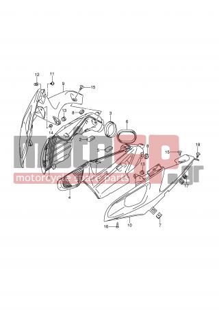SUZUKI - GSX-R750 (E2) 2007 - Body Parts - INTAKE PIPE - 94430-01H00-000 - PIPE, AIR INTAKE LH