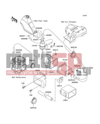 KAWASAKI - KLR250 2005 - Body Parts - Fuel Evaporative System(CA) - 92037-1512 - CLAMP,CANISTER
