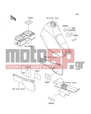 KAWASAKI - KLR250 2005 - Body Parts - Labels - 56053-1074 - LABEL-SPECIFICATION,TIRE&LOAD