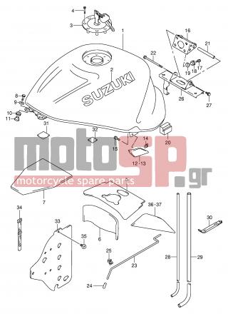 SUZUKI - GSX1300R (E2) Hayabusa 2001 - Body Parts - FUEL TANK (MODEL Y) -  - CLAMP 