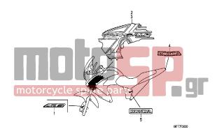 HONDA - XL700V (ED) TransAlp 2009 - Body Parts - MARK - 64226-MFF-D60ZB - MARK, L. FR. SIDE COWL *TYPE2*