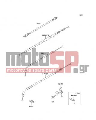 KAWASAKI - POLICE 1000 2005 -  - Cables - 54012-0044 - CABLE-THROTTLE
