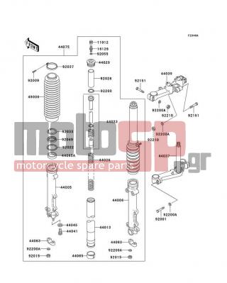 KAWASAKI - POLICE 1000 2005 -  - Front Fork(P21/P22/P24) - 44005-1416 - PIPE-LEFT FORK OUTER