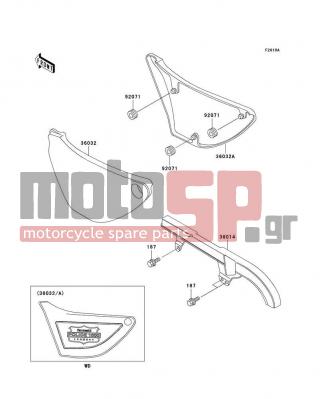 KAWASAKI - POLICE 1000 2005 - Body Parts - Side Covers/Chain Cover(P21-P24) - 187B0616 - BOLT-UPSET-WSP