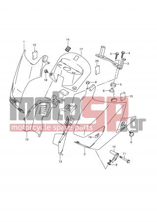 SUZUKI - GSR600A (E2) 2008 - Body Parts - FUEL TANK SIDE COVER (MODEL L0)