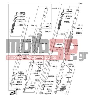 KAWASAKI - CANADA ONLY 2004 -  - Front Fork - 44063-S001 - HOLDER-FRONT AXLE