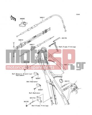 KAWASAKI - KX250F 2004 -  - Cables - 54012-0119 - CABLE-THROTTLE