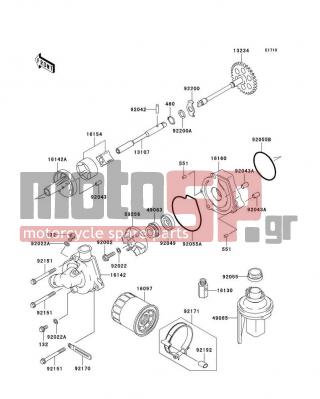 KAWASAKI - NINJA® ZX™-6R 2004 - Κινητήρας/Κιβώτιο Ταχυτήτων - Oil Pump/Oil Filter - 59256-1073 - IMPELLER