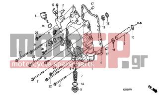 HONDA - FES150A (ED) ABS 2007 - Engine/Transmission - RIGHT CRANKCASE COVER (FES1257/ A7)(FES1507/A7)