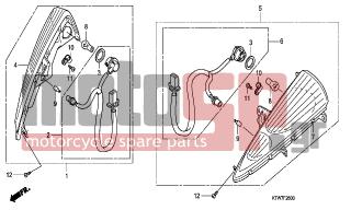HONDA - SH300A (ED) ABS 2007 - Electrical - FRONT WINKER