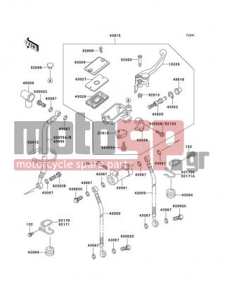 KAWASAKI - CONCOURS 2003 -  - Front Master Cylinder - 92009-1458 - SCREW,4MM