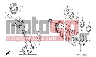 HONDA - CBR600RR (ED) 2004 - Κινητήρας/Κιβώτιο Ταχυτήτων - CRANKSHAFT/PISTON