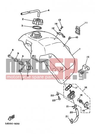 YAMAHA - YZ250 (EUR) 1989 - Body Parts - FUEL TANK - 90202-06010-00 - Washer, Plate
