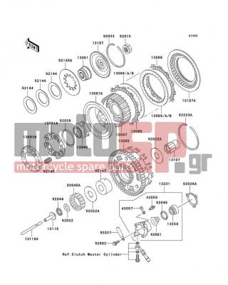 KAWASAKI - VULCAN 1500 MEAN STREAK 2003 - Κινητήρας/Κιβώτιο Ταχυτήτων - Clutch - 92143-1076 - COLLAR,INPUT SHAFT