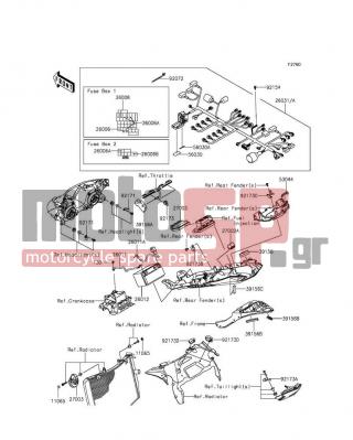 KAWASAKI - NINJA® ZX™-6R 2015 -  - Chassis Electrical Equipment - 92173-1062 - CLAMP,CABLE,28MM