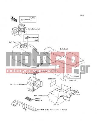 KAWASAKI - ZRX1200R 2003 - Body Parts - Labels - 56033-1242 - LABEL-MANUAL,OIL&OIL FILTER