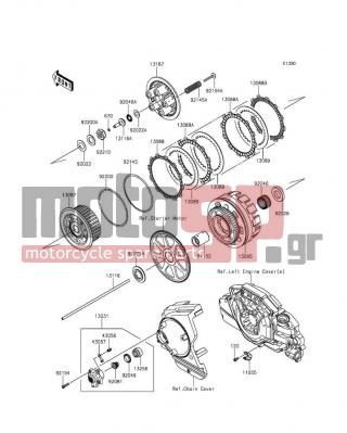 KAWASAKI - VULCAN® 1700 VOYAGER® ABS 2015 - Engine/Transmission - Clutch - 92081-1644 - SPRING,CLUTCH RELEASE
