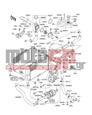 KAWASAKI - NINJA® ZX™-6 2002 - Κινητήρας/Κιβώτιο Ταχυτήτων - Radiator