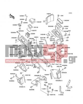 KAWASAKI - VOYAGER XII 2002 - Εξωτερικά Μέρη - Cowling Lowers - 14024-1478 - COVER,COWLING,INNER,LH