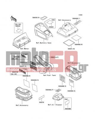 KAWASAKI - VOYAGER XII 2002 - Body Parts - Labels - 56030-1087 - LABEL,RIDING & SAFETY