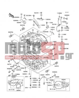 KAWASAKI - VULCAN 500 LTD 2002 - Κινητήρας/Κιβώτιο Ταχυτήτων - Crankcase - 12053-1379 - GUIDE-CHAIN,UPP