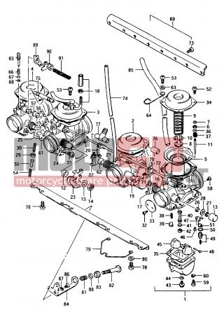 SUZUKI - GS1150 G 1986 - Κινητήρας/Κιβώτιο Ταχυτήτων - CARBURETOR - 13683-44080-000 - DISCONTINUED
