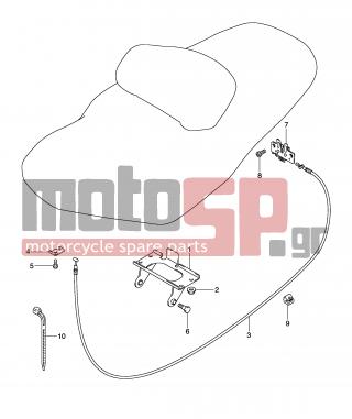 SUZUKI - AN650 (E2) Burgman 2004 - Body Parts - SEAT SUPPORT BRACKET - 45288-10G10-000 - GUIDE, SEAT LOCK CABLE