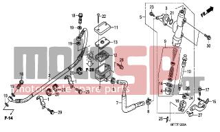 HONDA - XL700V (ED) TransAlp 2009 - Brakes - RR. BRAKE MASTER CYLINDER - 90104-MB6-000 - BOLT, FLANGE, 8X28