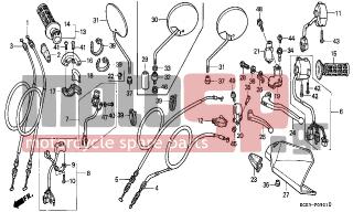 HONDA - XR250R (ED) 2001 - Frame - HANDLE LEVER/SWITCH/ CABLE (CL/DK/ED/U)