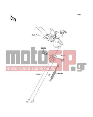 KAWASAKI - KLX®250S 2014 -  - Stand(s) - 34024-0079-458 - STAND-SIDE,P.SILVER