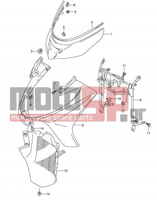 SUZUKI - AN250 (E2) Burgman 2006 - Body Parts - FRONT LEG SHIELD (MODEL K5/K6)