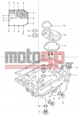 SUZUKI - GSF600S (E2) 2003 - Engine/Transmission - OIL PAN - 16529-27A01-000 - GASKET, OIL OUTLET