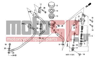 HONDA - CBF500A (ED) ABS 2006 - Brakes - REAR BRAKE MASTER CYLINDER (CBF500A)