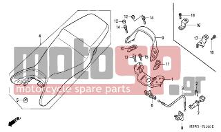 HONDA - CBR600F (ED) 1999 - Body Parts - SEAT (1) - 96300-0801800 - BOLT, FLANGE, 8X18