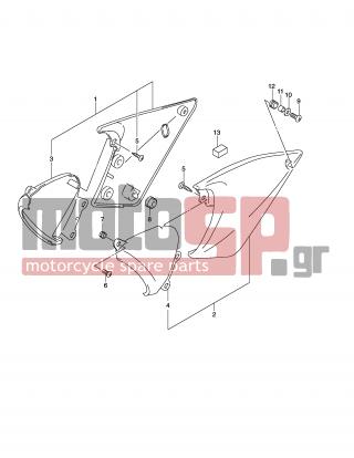 SUZUKI - GSF600S (E2) 2003 - Body Parts - FRAME COVER (MODEL Y/K1) - 47210-31F00-35W - COVER, FRAME LH (GRAY)