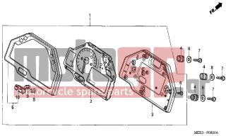 HONDA - CBR600RR (ED) 2003 - Electrical - METER - 37111-MEE-641 - RUBBER, SWITCH