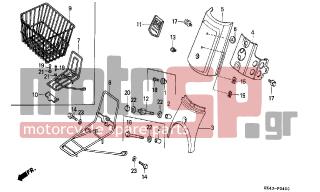 HONDA - C50 (GR) 1992 - Body Parts - TOP COVER/FRONT CARRIER